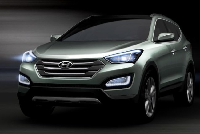 Novo Hyundai Santa Fé terceira geração 2013 frente escultura fluida