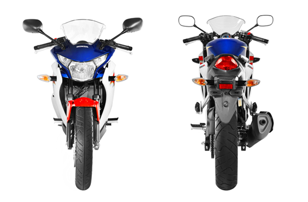 Honda CBR 250 R lançamento da honda em 2012 frente e traseira