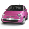 O carro Fiat 500 ganha uma série limitada para as mulheres, um carro cor de rosa