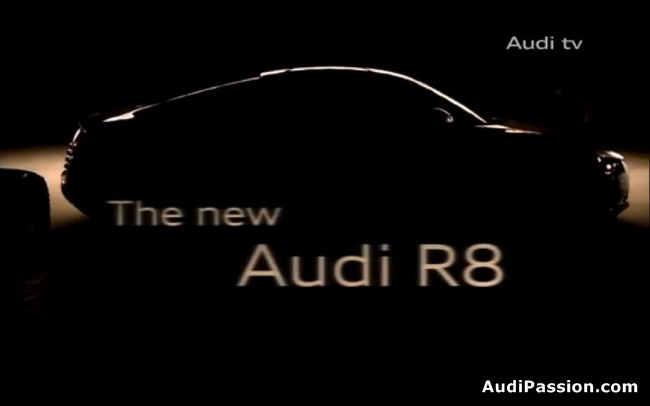 teaser do novo audi r8 que está chegando em 2012
