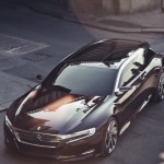 2012 Citroen DS9 que será exposto no salão de pequim vista aérea