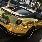 Ferrari 599 GTB banhada a ouro que circula na arábia saudita 10