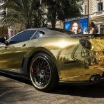 Ferrari 599 GTB banhada a ouro que circula na arábia saudita 12