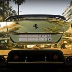Ferrari 599 GTB banhada a ouro que circula na arábia saudita 5
