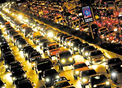 congestionamento em horario de pico em sao paulo