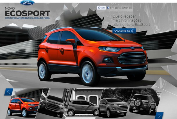 nova ecosport 2013 já aparece no site oficial da ford