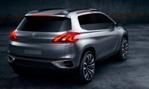 Peugeot urban crossover conceito da marca é exibido no salão de pequim 2012 foto da traseira