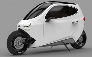 lit motors modelo C1 2014 carro de duas rodas elétrico detalhes 2